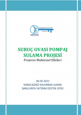 Suruç Irrigation Project Possible Effects